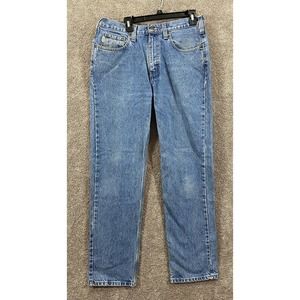 Carhartt Jeans Mens Actual 34X33 Tag 34X34 Blue Relaxed Fit Workwear